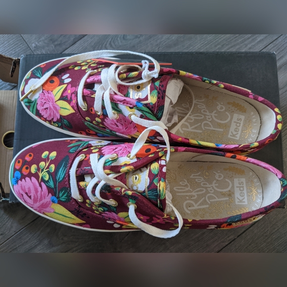 Keds Rifle Paper Company Floral Champion Seasonal Vintage Blossoms Sneakers - Picture 6 of 8